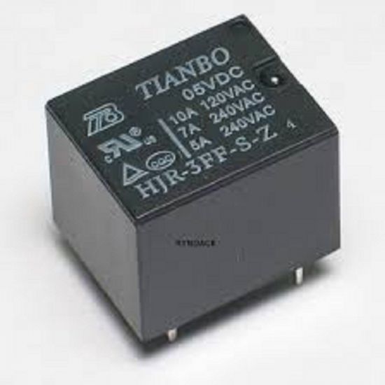 RELE 5V 1A/120VAC 10A/240VAC 5 PINOS HRJ-3FF-S-Z