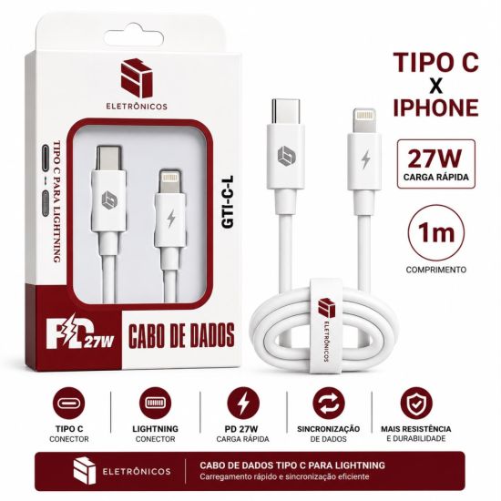 CABO CELULAR TIPO C X IPHONE GTI-C-L 1 METRO