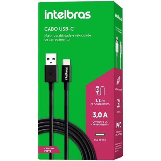CABO CARREGADOR RAPIDO USB TIPO C 1,5M INTELBRAS