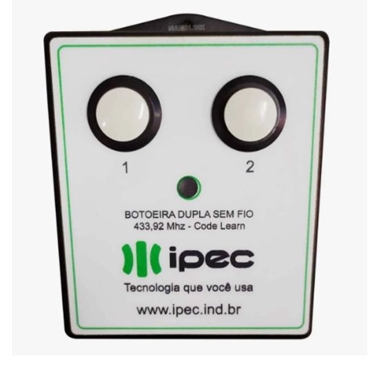 BOTOEIRA DUPLA SEM FIO 433,92MHZ IPEC