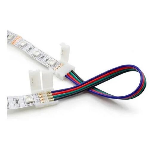EMENDA FITA LED RGB 4 VIAS 10MM CABO 15CM