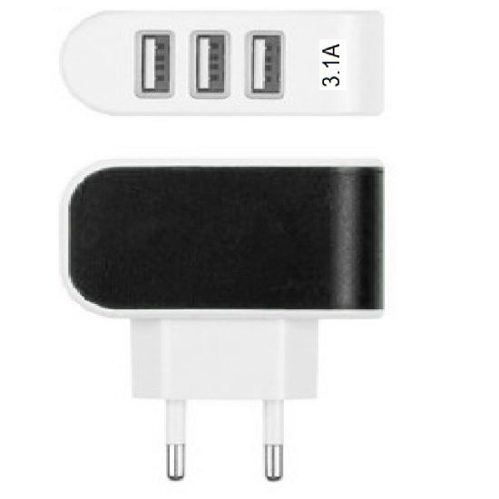 CARREGADOR UNIVERSAL CELULAR 3.1A 3 SAIDAS AL-8207