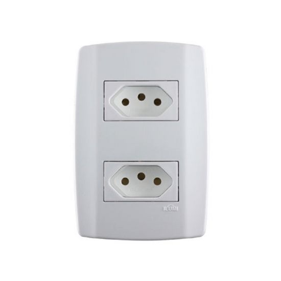 TOMADA DUPLA 4X2 BRANCO 10A