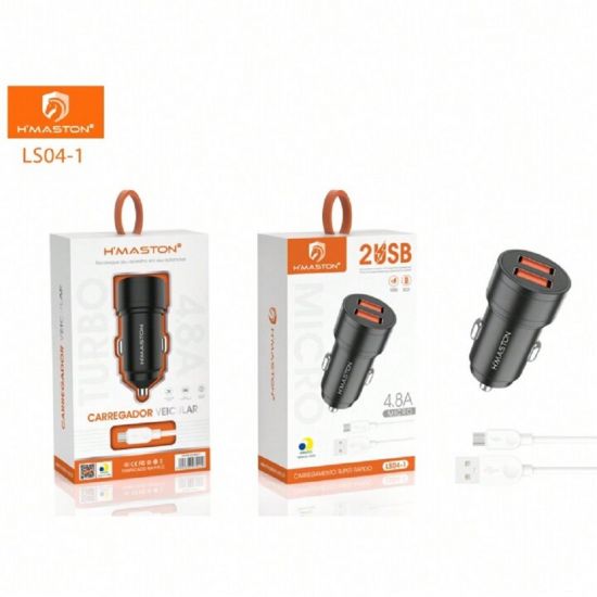 CARREGADOR VEICULAR 2 ENTRADAS USB SEM EMBALAGEM