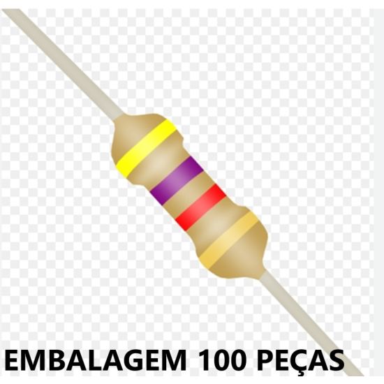 RESISTOR   1/4W     4K7 EMB C/100