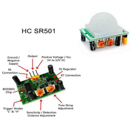 MODULO SENSOR PRESENCA MOV PIR HD-SR501