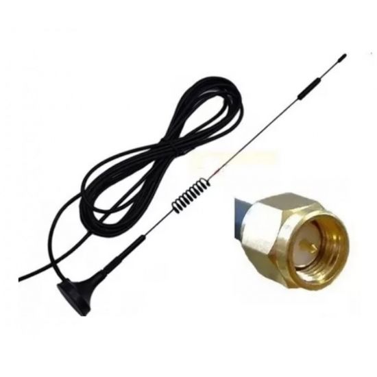 ANTENA CELULAR MOVEL QUADRIBAND CM-907S AQUARIO COM CONECTOR SMA PARA MODEM 4G MD4000