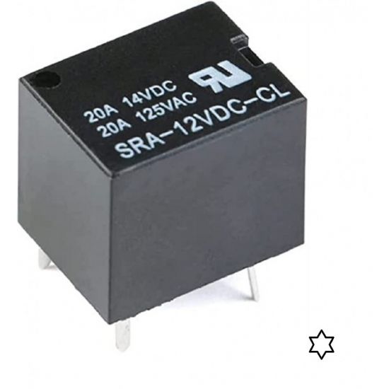 RELE 12V 20A 5 PINOS TAMANHO REDUZIDO TRKM - MICRO RELE 20A ($$$50)