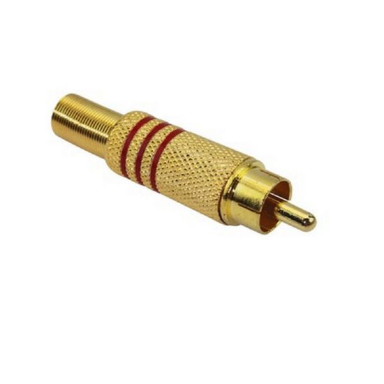 PLUG RCA MACHO METAL GOLD 6MM VM
