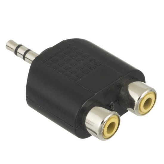 PLUG ADAPTADOR 2 JACK RCA X 1 P2 STEREO