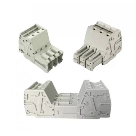 CONECTOR WAGO WINSTA (MACHO e FEMEA) 3 POLOS 0,5 - 10MM EMENDA DE CABOS 3 POLOS 831-3203  831-3103 41A WAGO