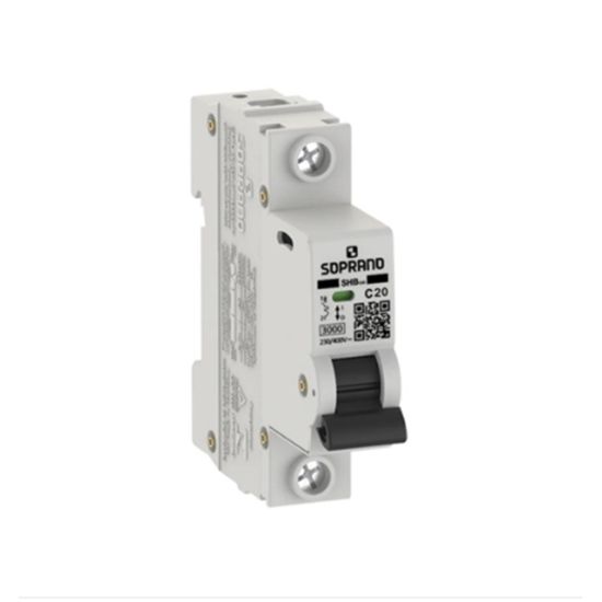 DISJUNTOR MONO DINN 1X20 SOPRANO A 20A SHB1-C20A DISJUNTOR MONOFASICO
