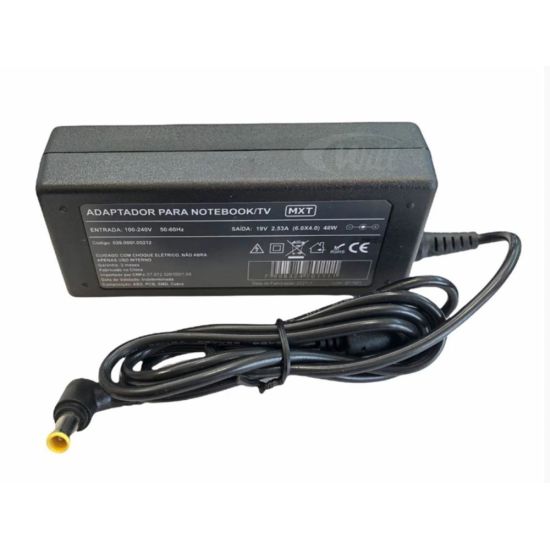 FONTE 19V 2,5A  PLUG LG 6,3X4,4 MXT MONITOR SAMSUNG E LG OU NOTEBOOK COM ESSE PLUG