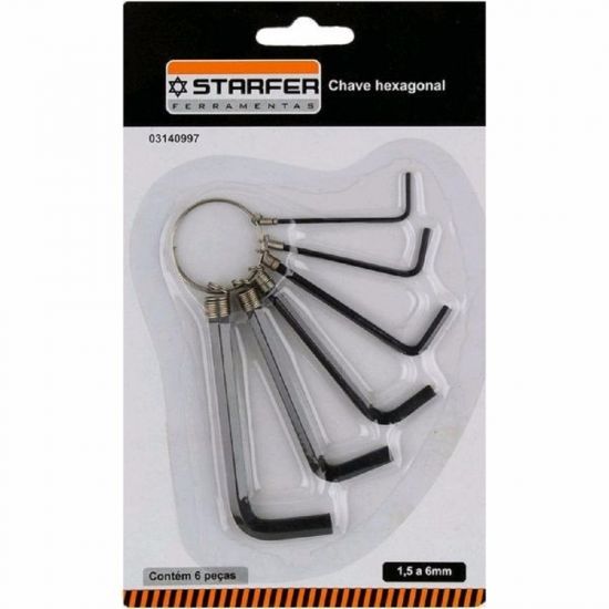 KIT DE CHAVES ALLEN 1,5MM A 10MM COM 10 PEÇAS