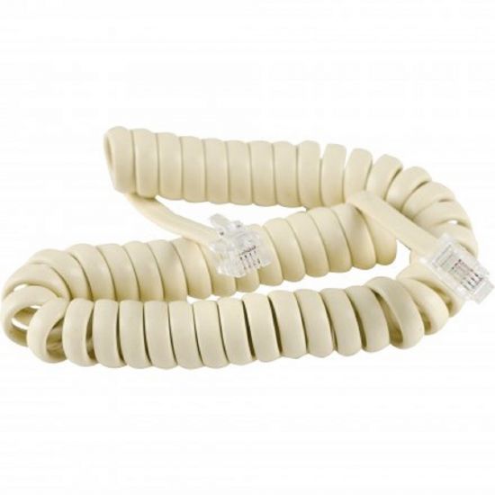 CABO DE TELEFONE ESPIRAL RJ11 + RJ11 2M BEGE