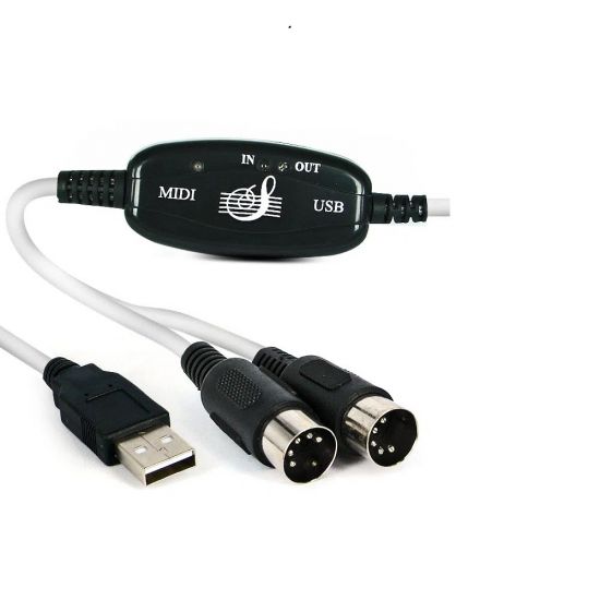 CABO MIDI PARA USB P/ INSTRUMENTOS MUSICAIS