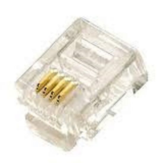 CONECTOR RJ11 4X6  4 VIAS P/TELEFONE
