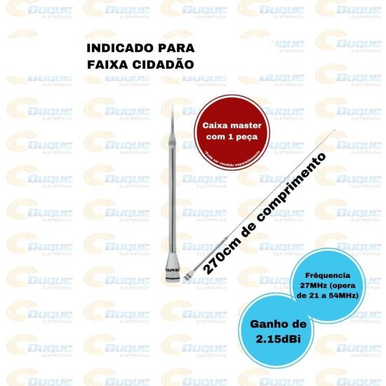 ANTENA PX MARINOX C/PROLONGADOR PL-2004 AQUARIO