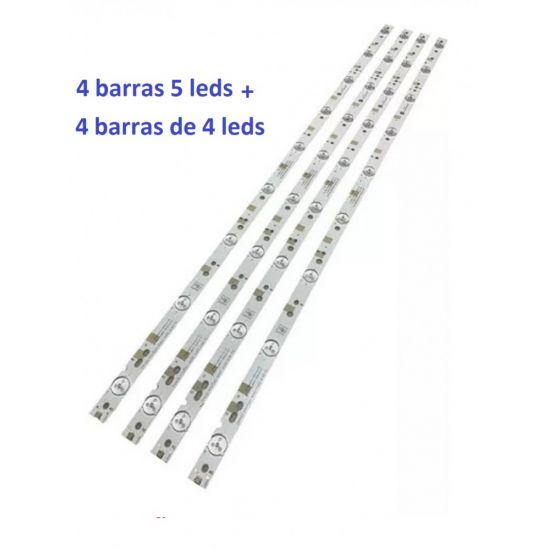 KIT 4 BARRAS LED AOC / PHILIPS 40" LE40D1452 / 40PFG5000  / 40PFG5100  4 BARRAS DE 9 LED  LE40D1442