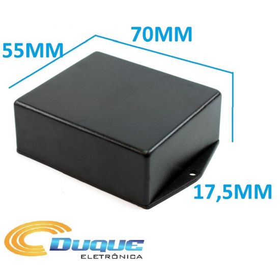 CAIXA PLASTICA MONTAGEM A17,5XL55XC70 PRETA C/ ABA