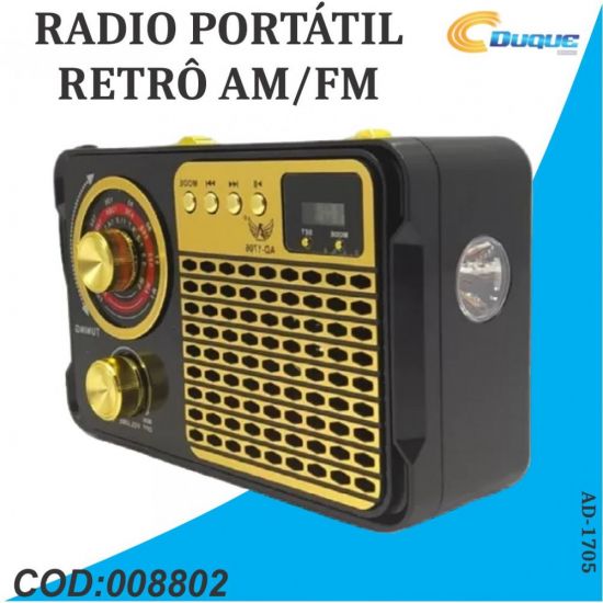 RADIO PORTATIL AM/FM AD-1705