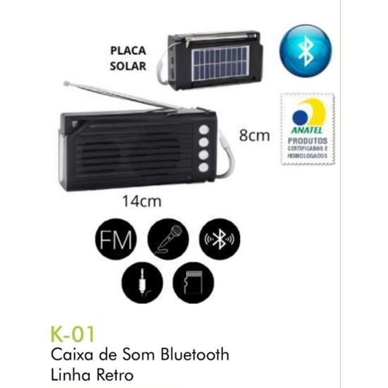 CAIXA AMPLIFICADA FLEX K-01 RADIO RETRO