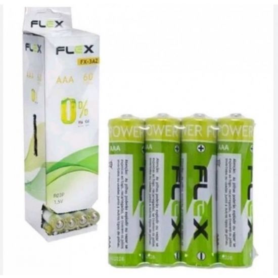 PILHA AAA TUBO COM 60 COMUM FLEX