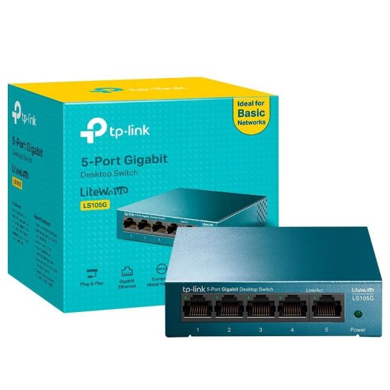 SWITCH 05 PORTAS 10/100/1000MB GIGA LS105G TP-LINK