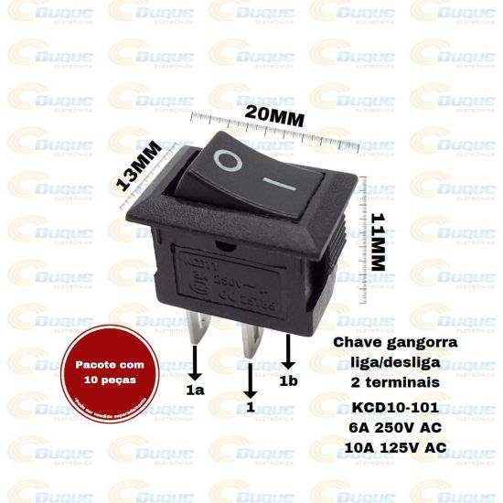 CHAVE GANGORRA L/D 2 TERMINAIS KCD1-101 ($$$50)