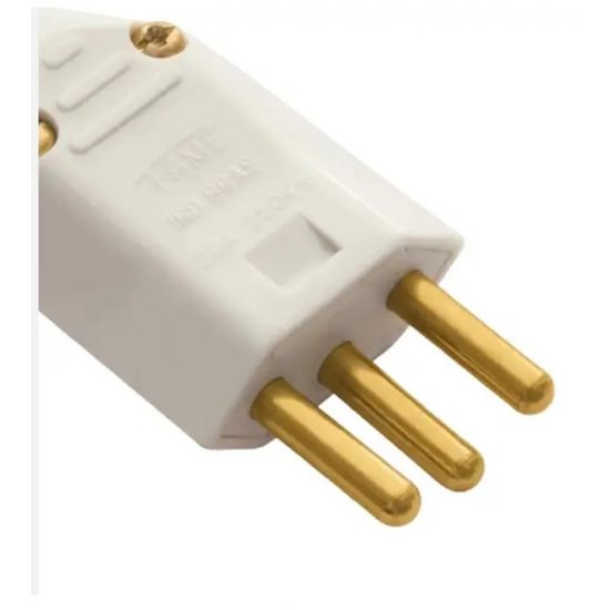 PINO JUNCAO MACHO 10A 2P+T BRANCO DPT