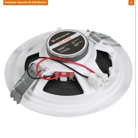 ARANDELA BRANCA 20W HAYONIK CS530 ALTO FALANTE PARA SOM AMBIEMTE COM TELA DE PROTEÇÃO BRANCA