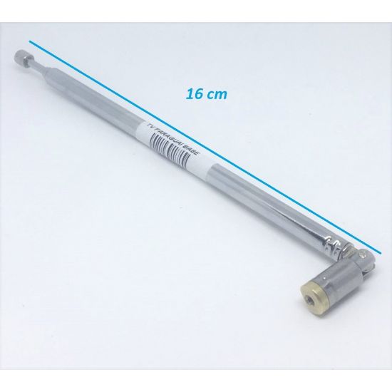 ANTENA TELESCOPICA TV PARAGUAI BASE GROSSA 16CM