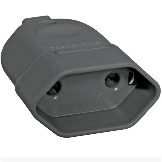 PINO JUNÇÃO FEMEA 2 PINOS 10A/250V PRETO TRAMONTINA