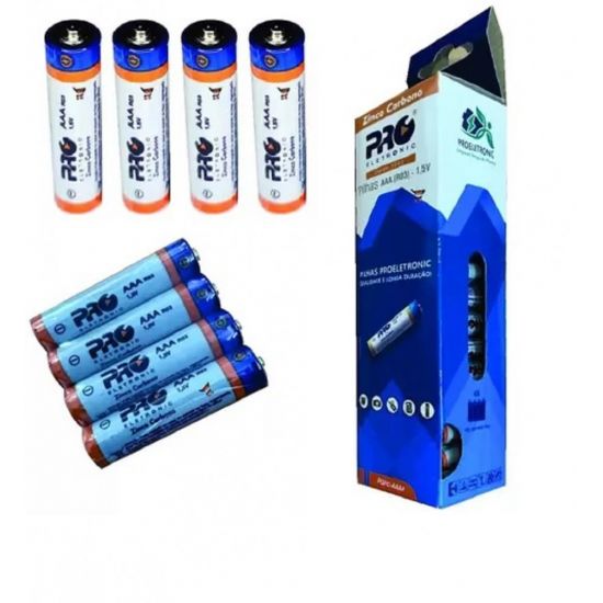 PILHA AAA PALITO TUBO COM 60 PROELETRONIC
