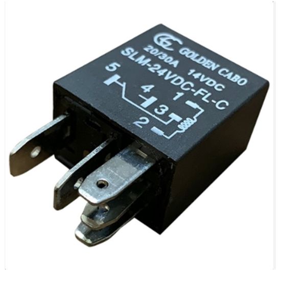 RELE AUXILIAR AUTOMOTIVO 24VDC 20/30A 14VDC  SLM-24VDC-FL-C