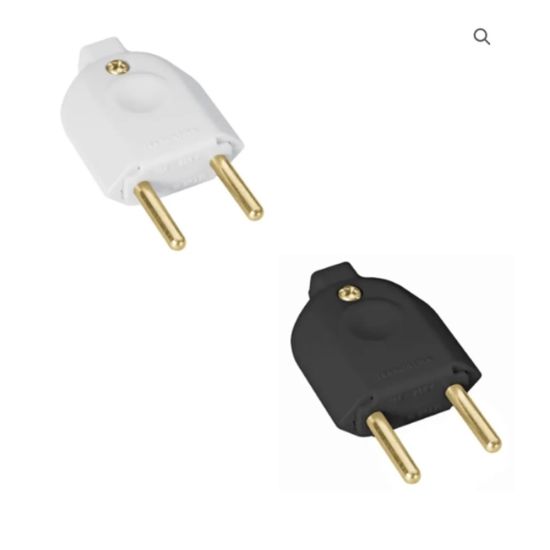 PINO MACHO 2P 10A 250V PRETO E BRANCO TRAMONTINA - UNITARIO