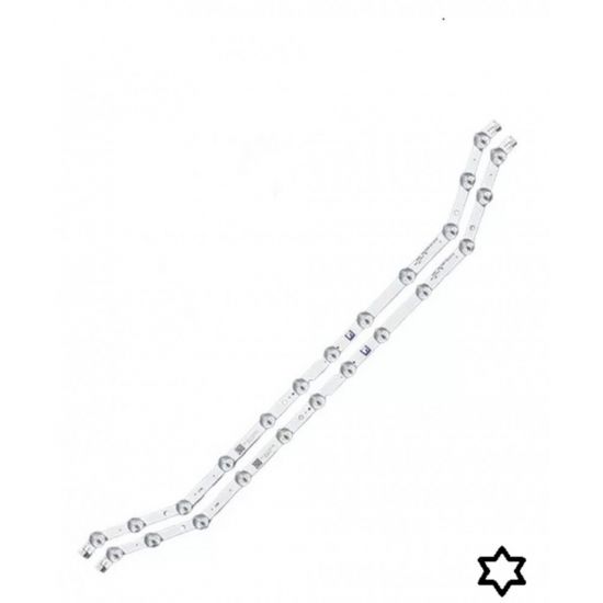 KIT 2 BARRAS 12 LED SAMSUNG CURVA UN32FH5203 5203G