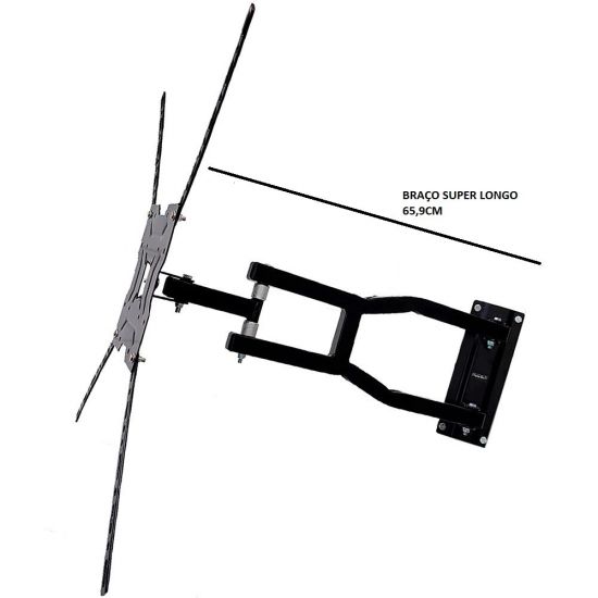 SUPORTE ARTICULADO MONSTER 4 MOVIMENTOS 22" A 75" PRIMETECH