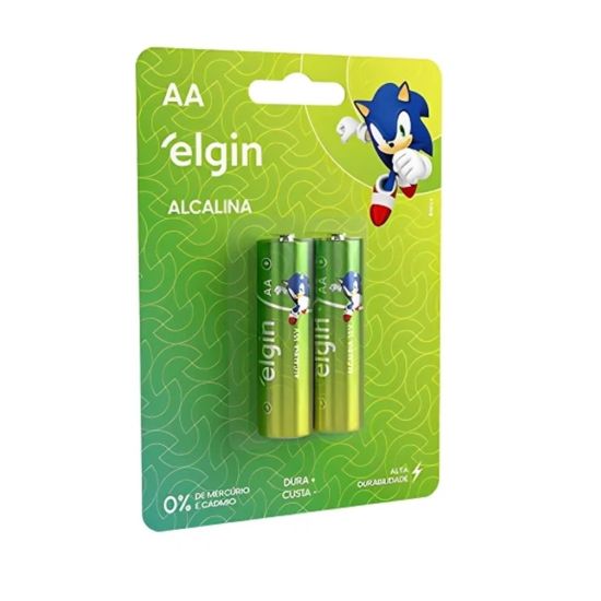 PILHA ALCALINA  AA ELGIN BLISTER COM 2 PEÇAS ( embalagem padrão caixa com 10 cartelas ) ($$$10)