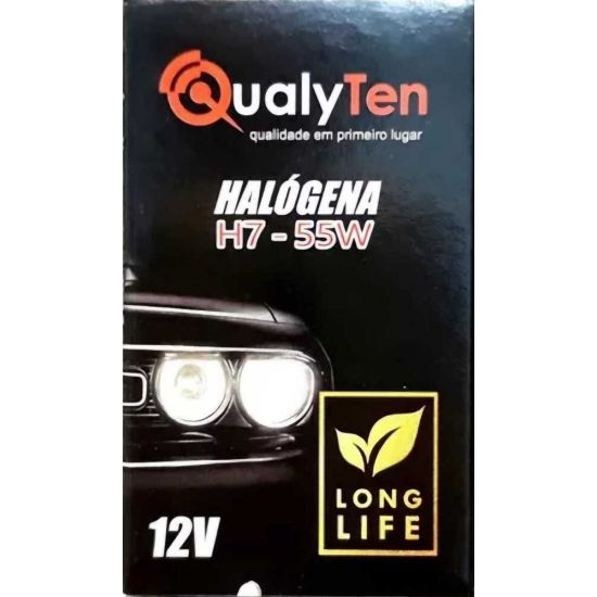 LAMPADA HALOGENA COMUM H7 12V 55W QUALYTEN