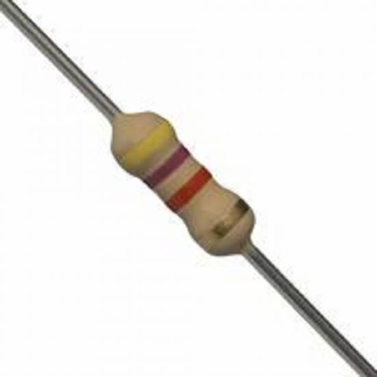 RESISTOR   1/4W    47K EMB C/100
