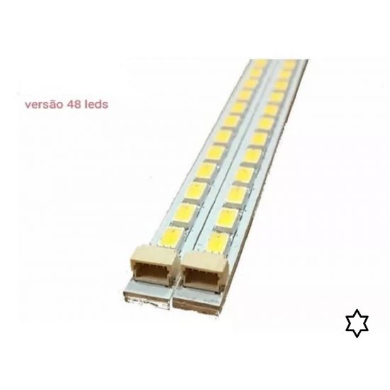 KIT 2 BARRAS LED SEMP TOSHIBA TCL STI LE40H157 48 LEDS