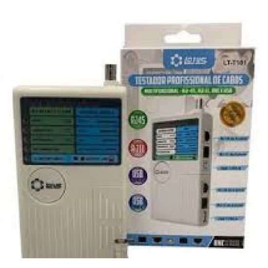 TESTADOR CABO REDE PROFISSIONAL RJ45 RJ11 USB TIPO A B BNC        LT-T101 LOTUS