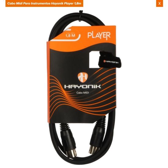 CABO MIDI PARA INSTRUMENTOS 1,8M HAYONIK