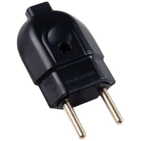 PINO JUNCAO MACHO 10A 2 PINOS 250V PRETO MECATOOL