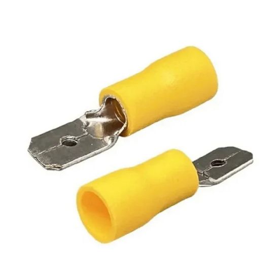 TERMINAL MACHO ESPADA PRE ISOLADO AMARELO 136/D