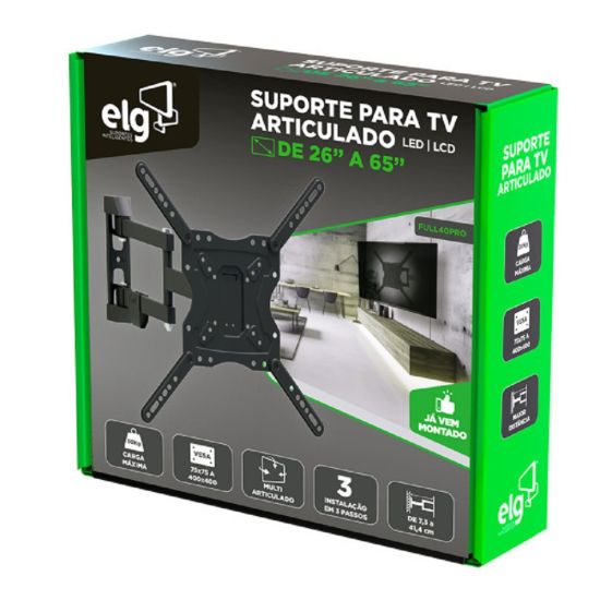 SUPORTE MULTI ARTICULADO 26" A 65" + CABO HDMI KF4H25 ELG