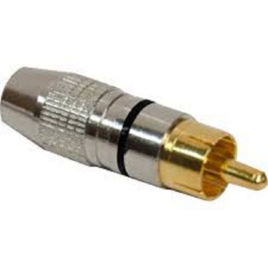 PLUG RCA METAL PROFISSIONAL PRETO