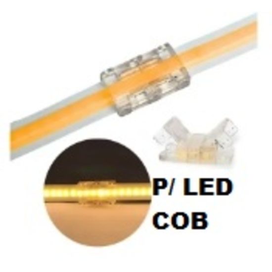 EMENDA FITA LED COB SMD 2 VIAS 8MM ENGATE RAPIDO