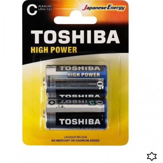 PILHA ALCALINA MEDIA C TOSHIBA CT C/2